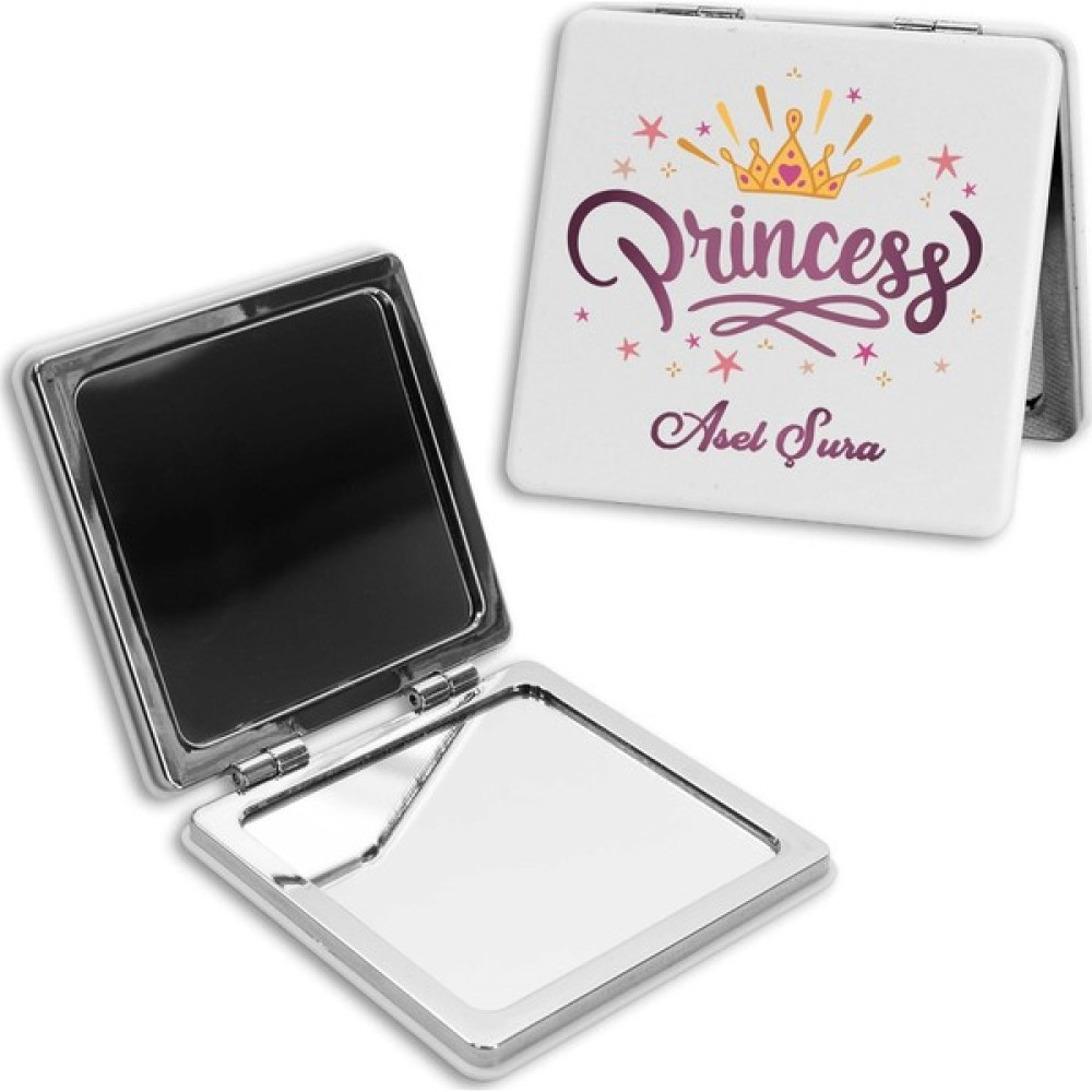 Hediye Rengi Kişiye Özel Kare Ayna - Princess Ayna Fiyatı