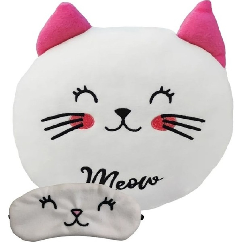 Hediye Sahibi Sevimli Kedi Polar Yastık 35*35CM Göz Bandı Hediyeli Peluş Oyuncaklar Fiyatı