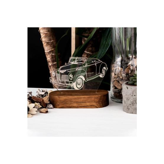 Hediye Sepeti Nostaljik Araba Tasarımlı 3d Led Lamba