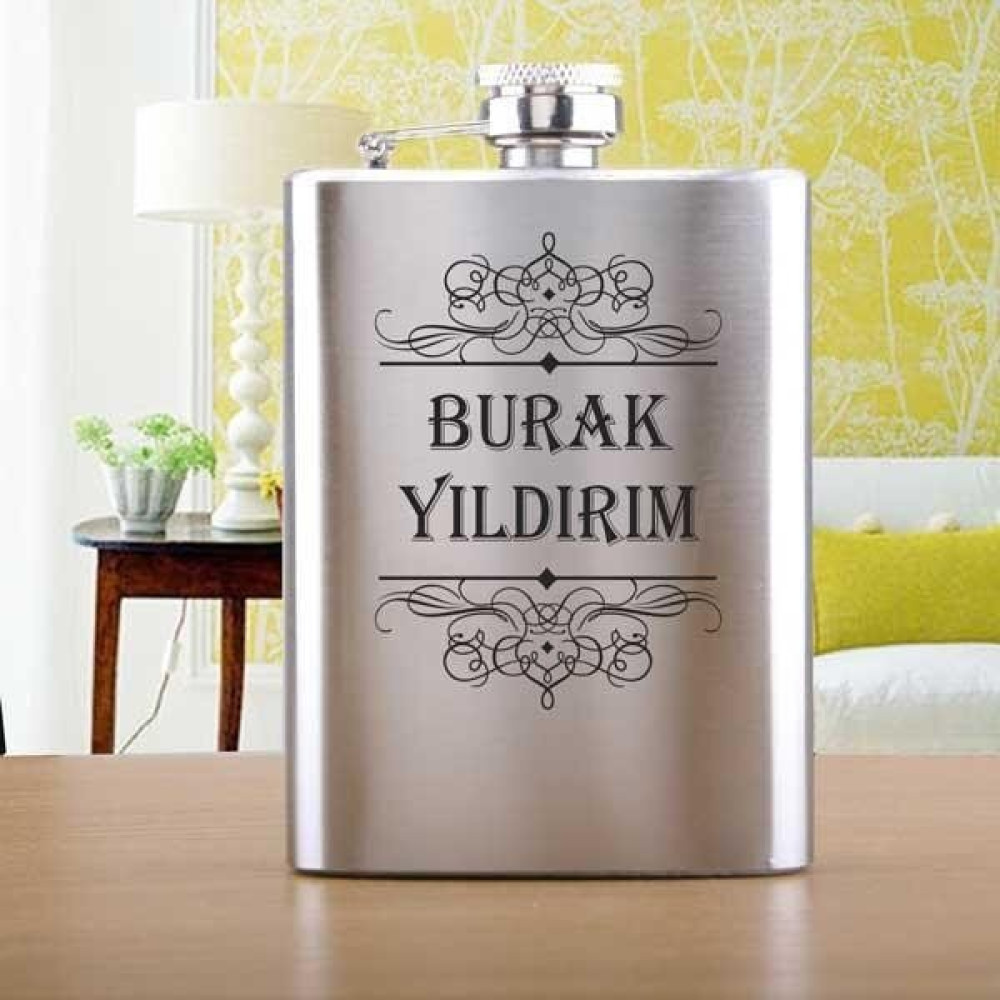 Hediye Sepeti Paslanmaz Çelik Kanyak Matarası Kişiye Özel Matara Fiyatı