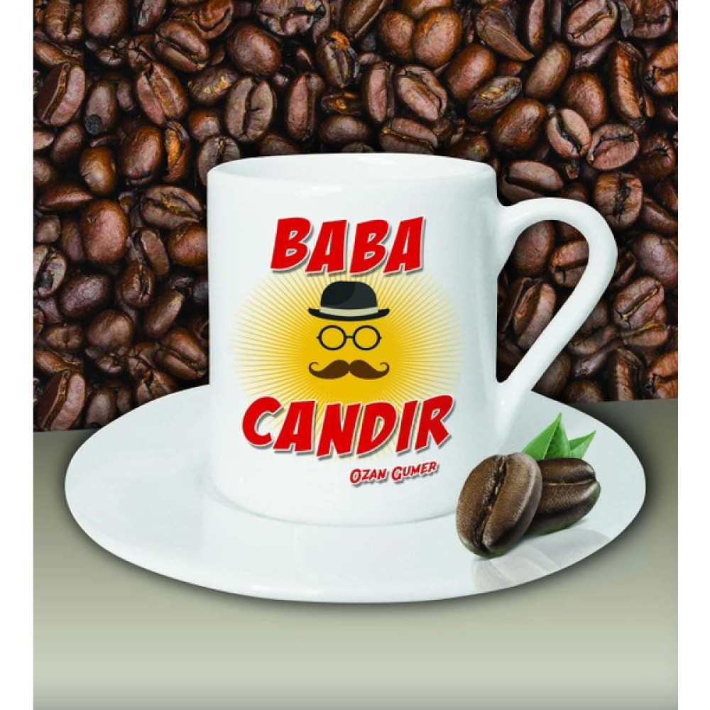 Hediye Zengini Kişiye Özel Baba Candır Tasarımlı Beyaz Kahve Fincanı Fincan / Bardak / Kahve Takımı Fiyatı