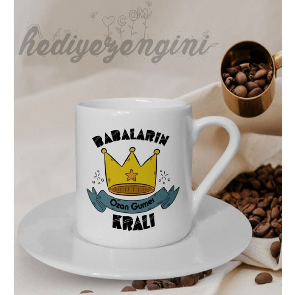 Hediye Zengini Kişiye Özel Babaların Kralı Temalı Beyaz Kahve Fincanı Fincan / Bardak / Kahve Takımı Fiyatı
