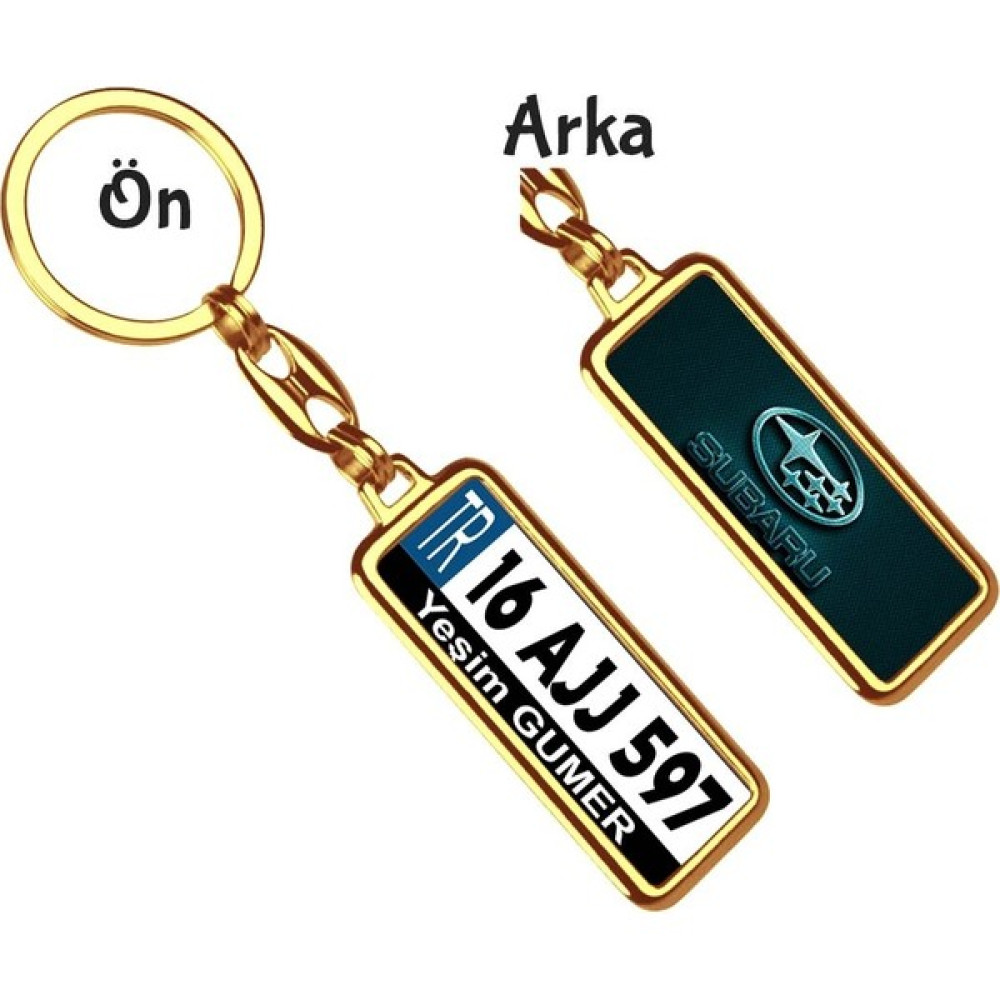 Hediye Zengini Kişiye Özel Subaru Mavi Parlama Logo Tema Plaka Anahtarlık - Sarı Oto Boyaları Fiyatı