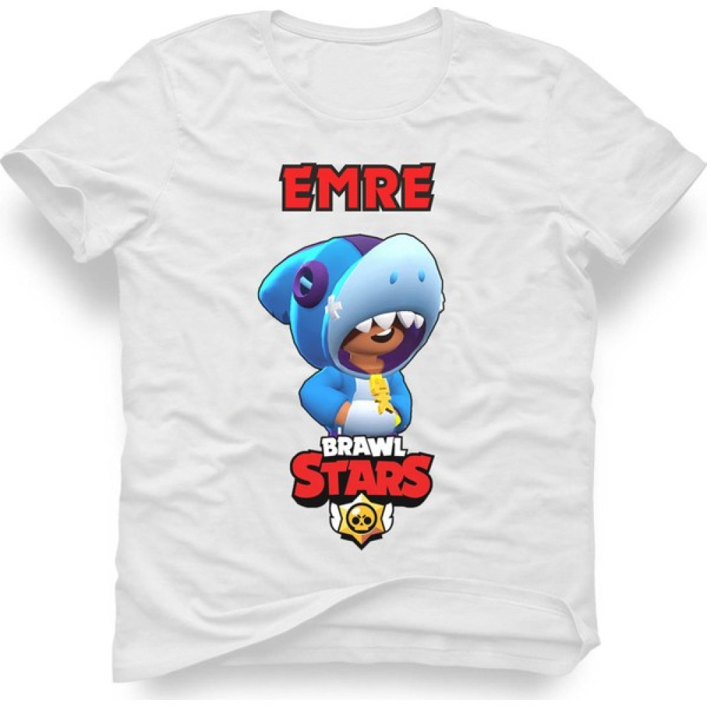 Hediyecenter Brawl Stars Shark Unisex Çocuk Tişört Kişiye Özel Isim Yazılı Erkek Çocuk T-shirt Fiyatı