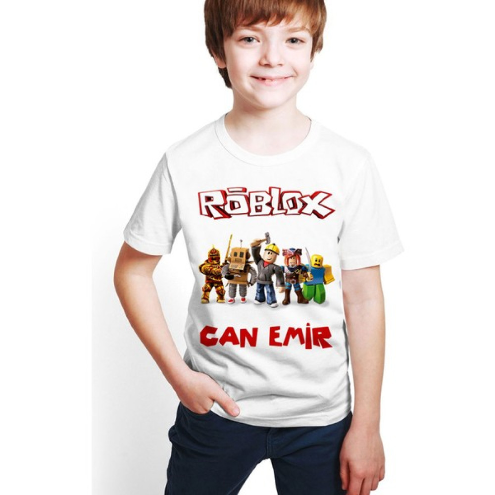 Hediyecenter Kişiye Özel Isimli Roblox Baskılı Beyaz Unisex Çocuk T-Shirt M01 Erkek Çocuk T-shirt Fiyatı