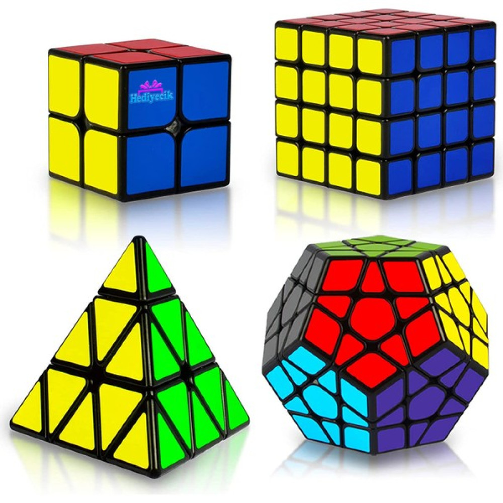 Hediyecik 4'lü Zeka Küpü Rübik Küp Set Megaminx,pyraminx,qidi,4x4, Oyun & Hobi Fiyatı
