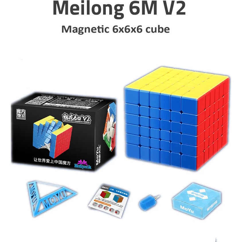 Hediyecik Moyu Speed 6m V2 6x6 Mıknatıslı Manyetik Zeka Küpü Akıl Küpü Rübik Küp Stickerless Diğer Fiyatı