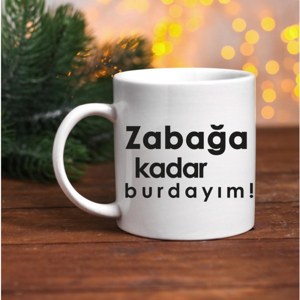 Hediyeciniz Sevgi Zabağa Kadar Burdayım Tasarımlı Kupa Bardak Fincan / Bardak / Kahve Takımı Fiyatı
