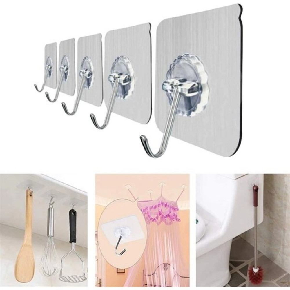 Hediyeconcepti Buffer® Süper Güçlü Yapışkanlı Suya Dayanıklı Şeffaf Askı 5li Set Yeniden Kullanılabilir Kancalar - Renkli Eşya Saklama / Düzenleme Fiyatı