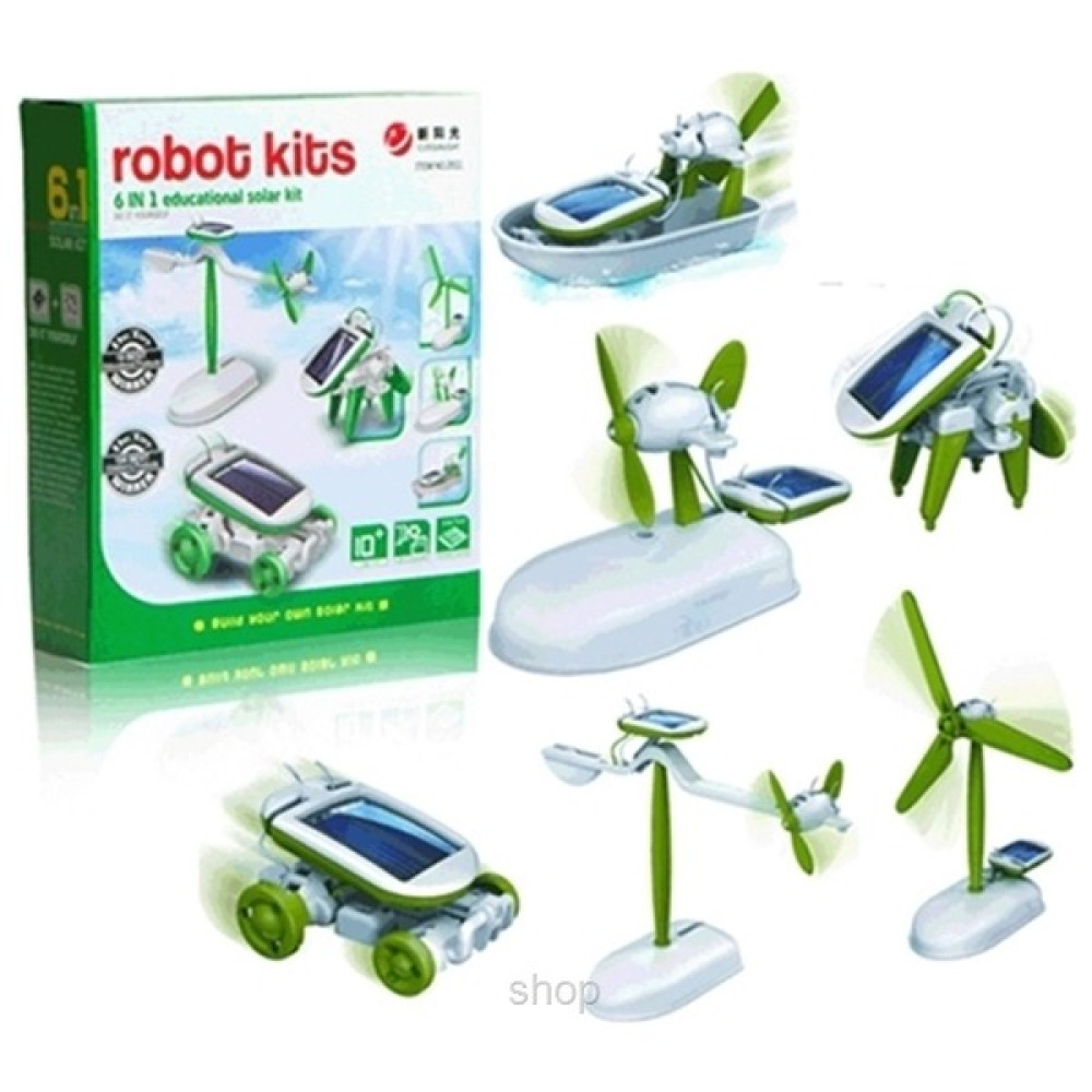 Hediyeconcepti Güneş Enerjili Robot Oluşturma Seti Solar Kit (6 In 1) - Beyaz Eğitici Oyuncak Fiyatı