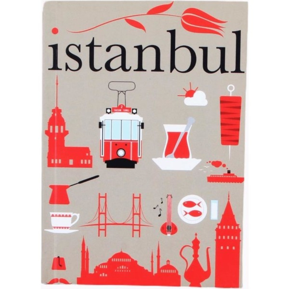Hediyekanalı Çizgili Küçük Boy Not Defteri Istanbul Tramvay Tasarımlı Not Defteri & Bloknot Fiyatı