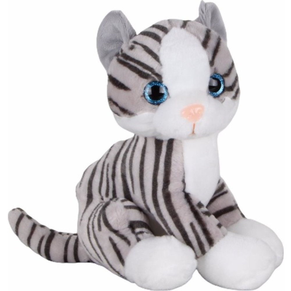Hediyekanalı Sevimli Çizgili Gri Kedi Peluş Oyuncak 28 cm Peluş Oyuncaklar Fiyatı