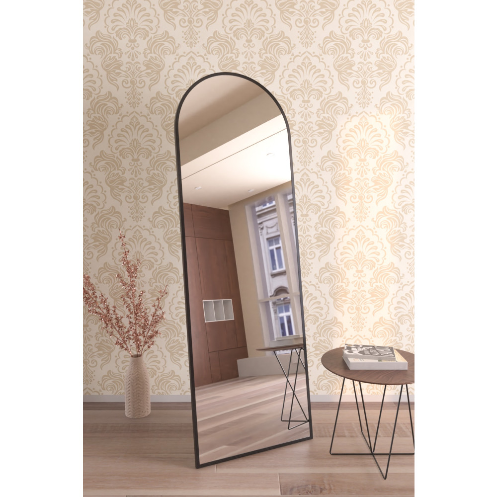 Hediyeler Kapında Oval Siyah Metal Çerçeveli Ayaklı Influencer Boy Aynası 180x60cm Ayna Fiyatı