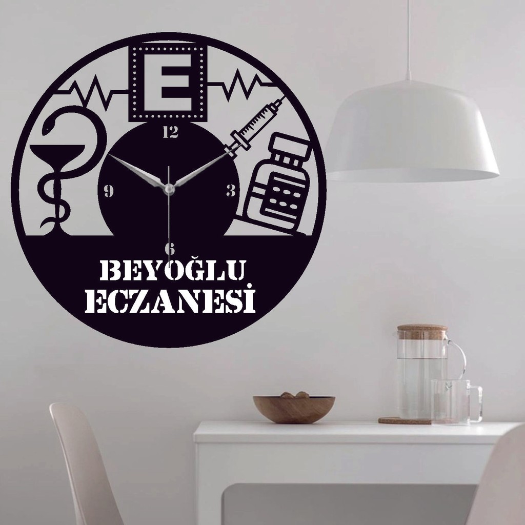 Hediyelikevi Kişiye Özel Eczane Temalı Duvar Saati Duvar Saati Fiyatı
