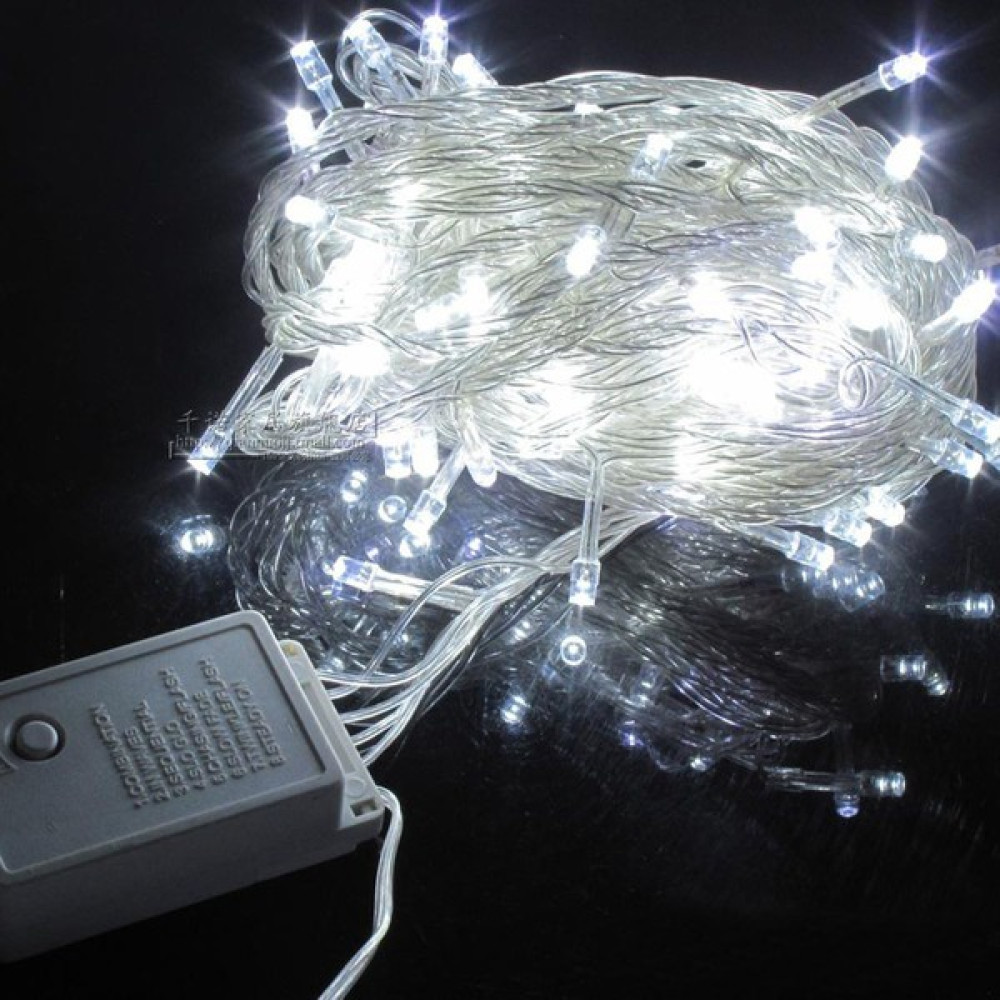 Hediyemania Kumandalı Yılbaşı Çam Ağacı ışığı Vitrin 100 LED ışık Beyaz Yılbaşı Fiyatı