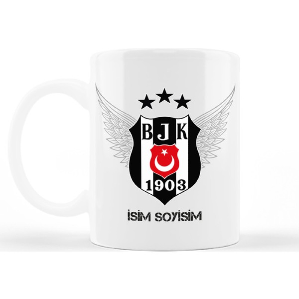 Hediyemyum Kişiye Özel Beşiktaş Isim Baskılı Kupa - Çift Taraflı Baskı - Solmaz - Hediyelik Kupa - Beyaz Fincan / Bardak / Kahve Takımı Fiyatı