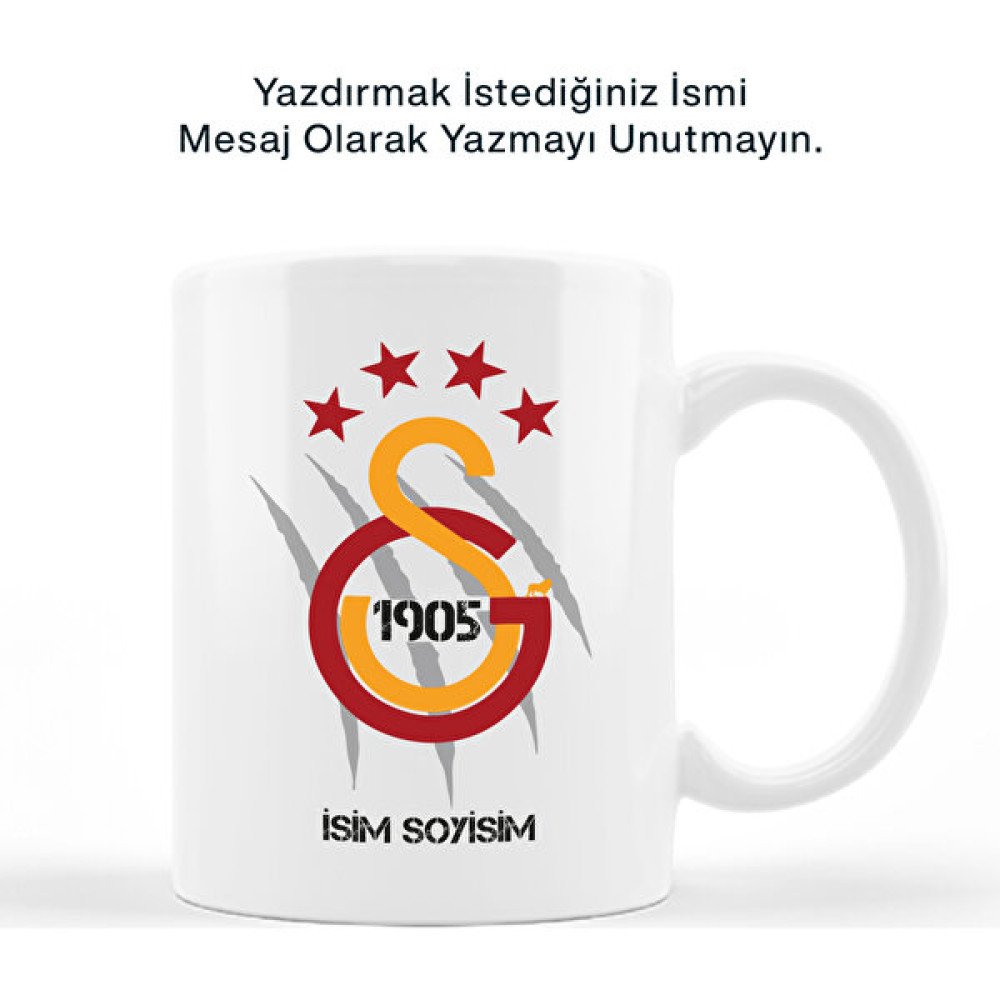 Hediyemyum Kişiye Özel Galatasaray Isim Baskılı Kupa - Solmaz - Çift Taraflı Baskı - Hediyelik Kupa - Beyaz Fincan / Bardak / Kahve Takımı Fiyatı