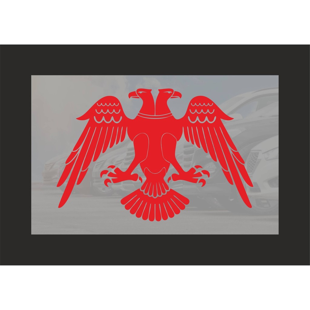 Hediyene Bak Çift Başlı Kartal Araç, Oto, Araba, Motorsiklet, Kask, Laptop, Cam Sticker - 37 x 25 cm - Kırmızı Dizüstü Bilgisayar Fiyatı