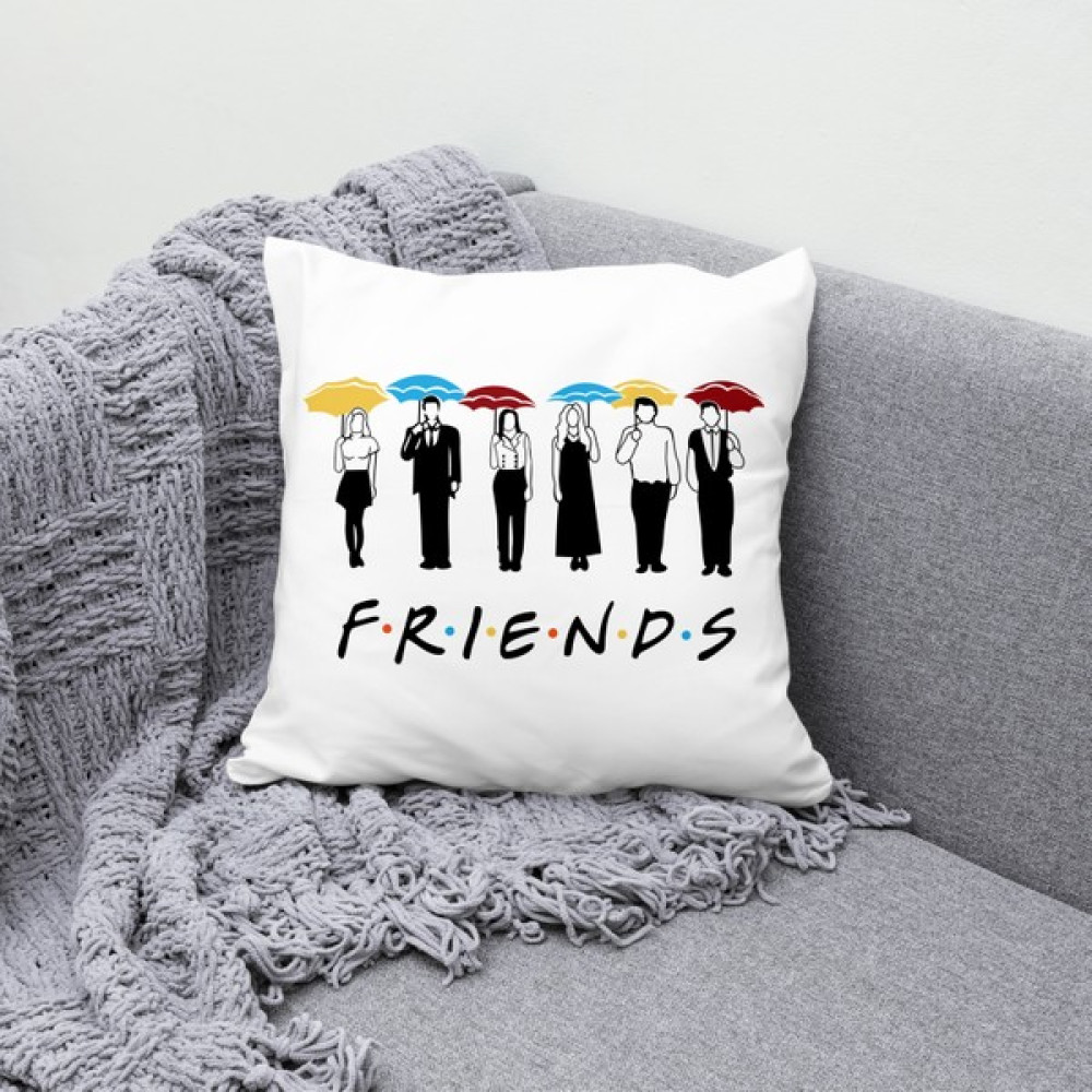 Hediyene Bak Friends Özel Baskılı Yastık - Beyaz - 40 x 40 cm Yastık Kılıfı Fiyatı