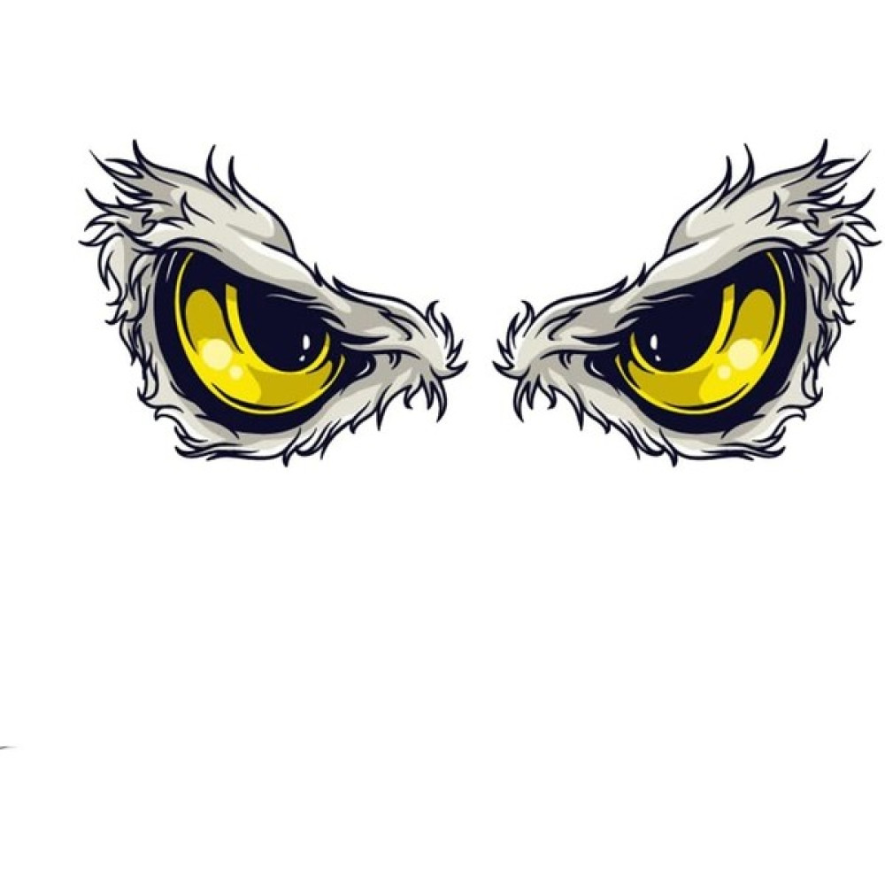 Hediyene Bak Hawkeye Eyes Far, Kaput, Tampon, Araba, Motorsiklet, Kask, Laptop, Cam 2 Adet - 8 x 9 cm - Renkli Oto Boyaları Fiyatı