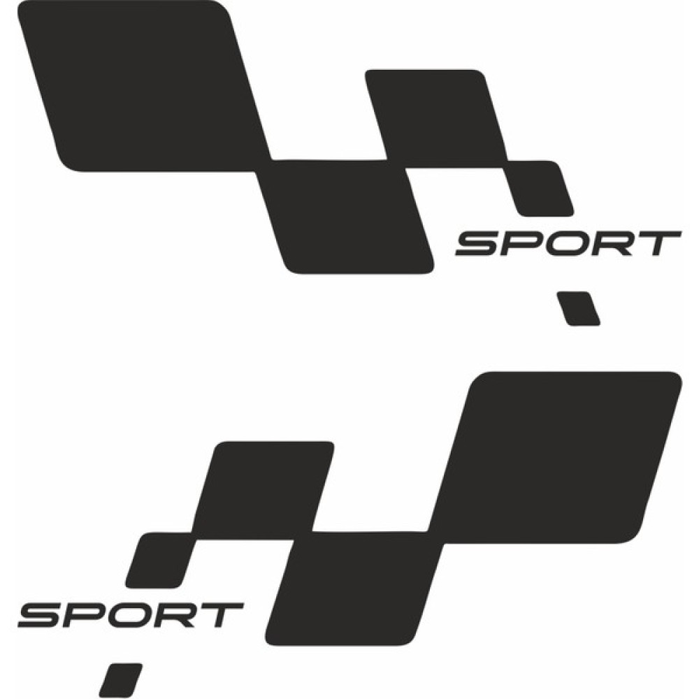 Hediyene Bak Sport Damalı Yazı Araba Oto Sticker Set Sağ ve Sol Takım Siyah - 14 x 6,5 cm Oto Boyaları Fiyatı