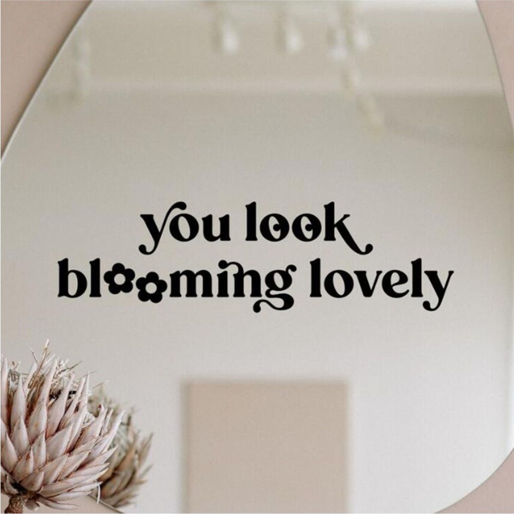 Hediyene Bak You Look Amazing | You Look Good | Dekoratif Duvar Ayna Cam Dekor Yazı Sticker Siyah 4'Lü Diğer Fiyatı
