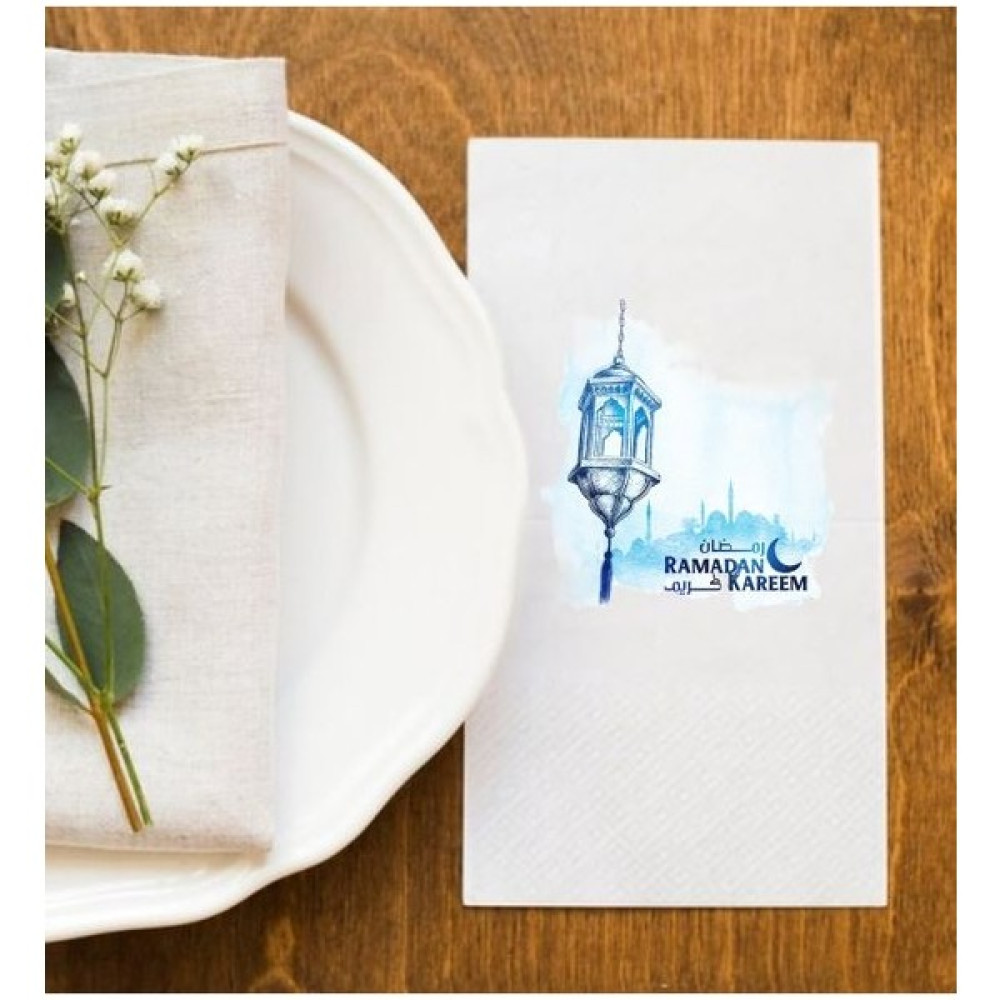 Hediyenza Ramadan Kareem Ramazan Sofralarına Özel Iftar Vakti Baskı Peçete Sunum Peçetesi 20 Adet Peçete Fiyatı