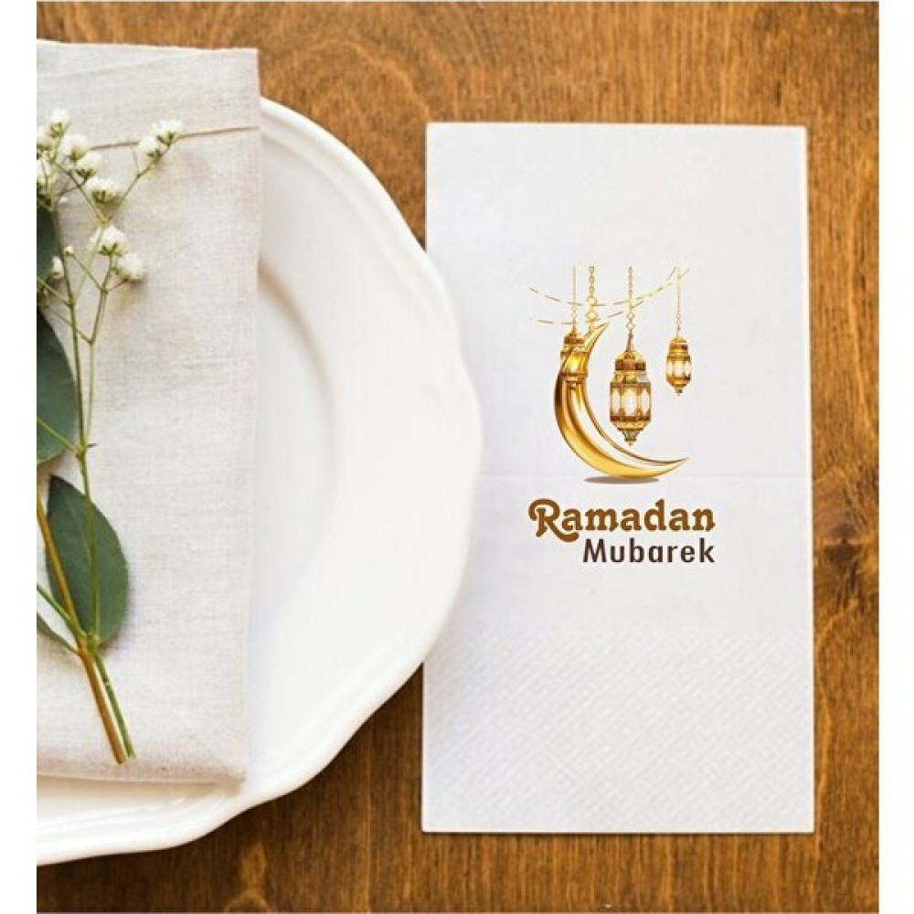 Hediyenza Ramadan Mubarek 3 Ramazan Sofralarına Özel Iftar Vakti Baskı Peçete Sunum Peçetesi 20 Adet Peçete Fiyatı