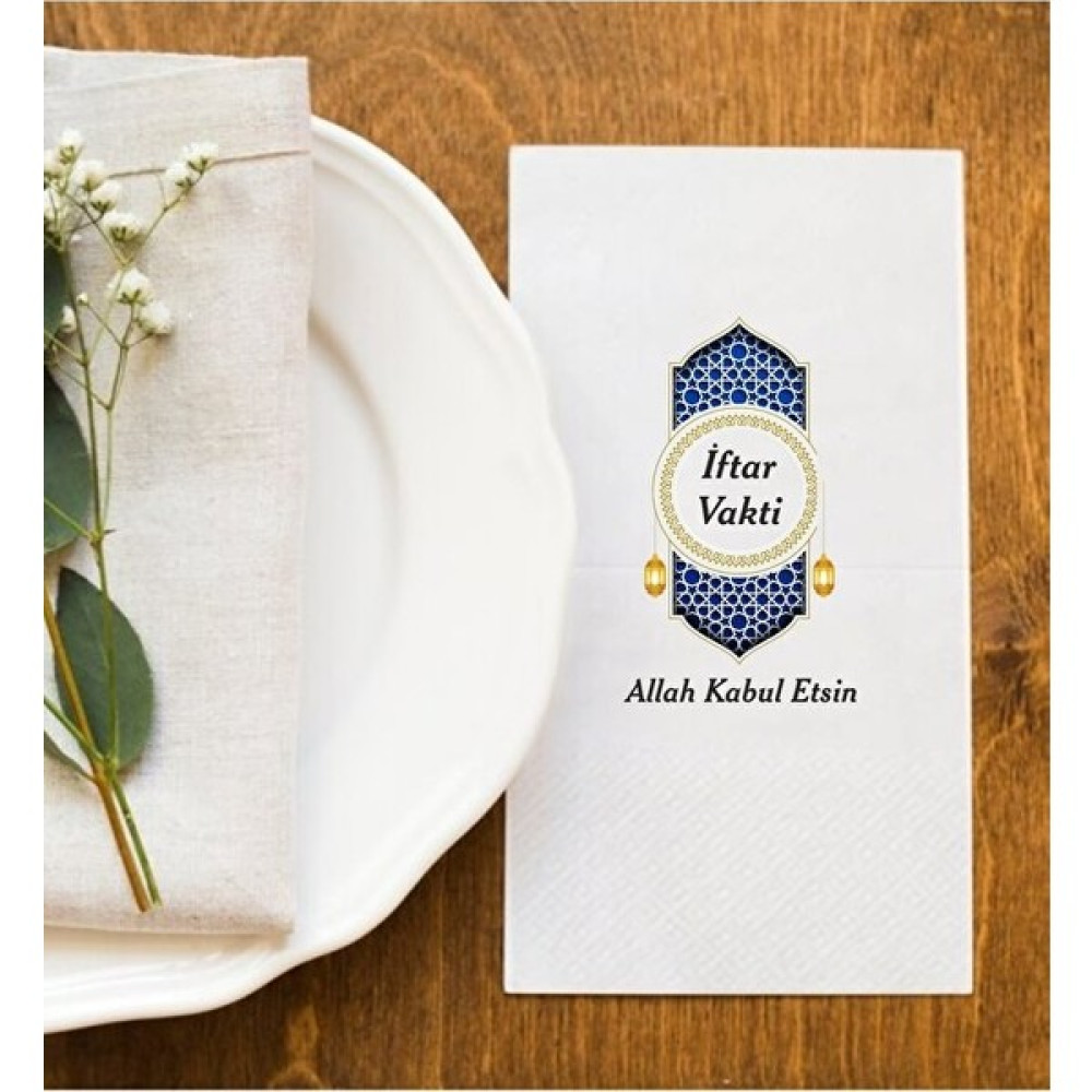 Hediyenza Ramazan Sofralarına Özel Iftar Vakti 3 Baskı Peçete Sunum Peçetesi 20 Adet Peçete Fiyatı