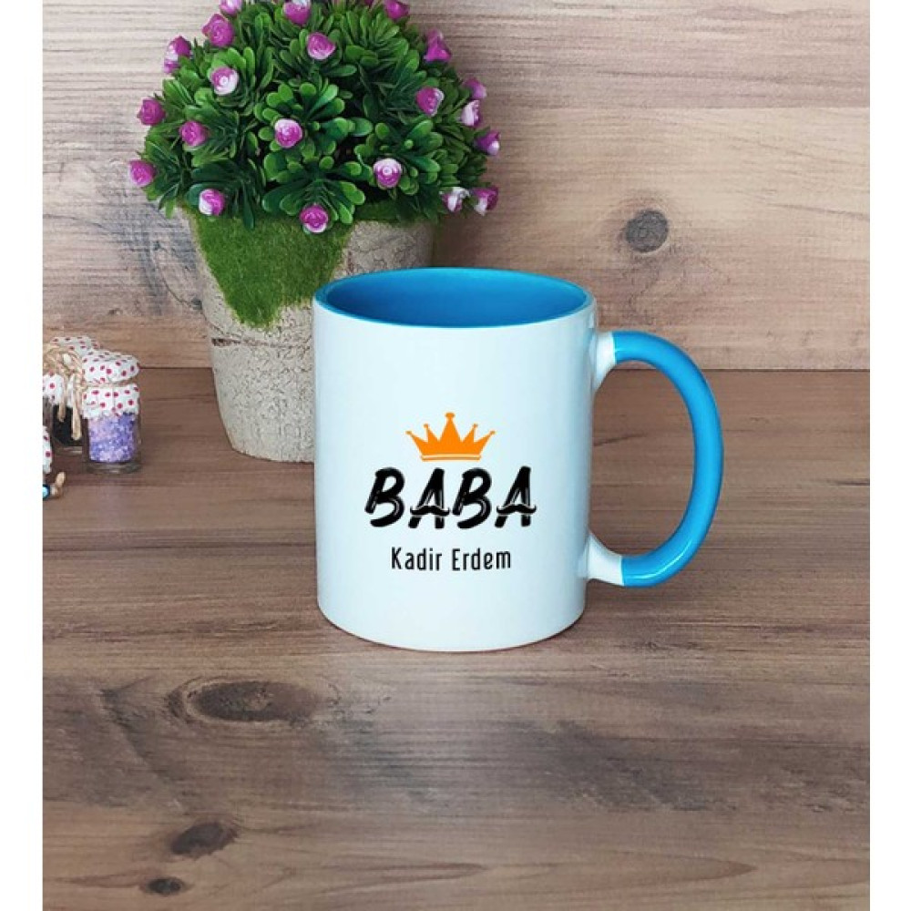 Hedizu Kişiye Özel Babaya Doğum Günü Hediyesi Kupa Bardak Mavi Babalar Günü Hediyesi - 1 Adet - 300 ml Fincan / Bardak / Kahve Takımı Fiyatı
