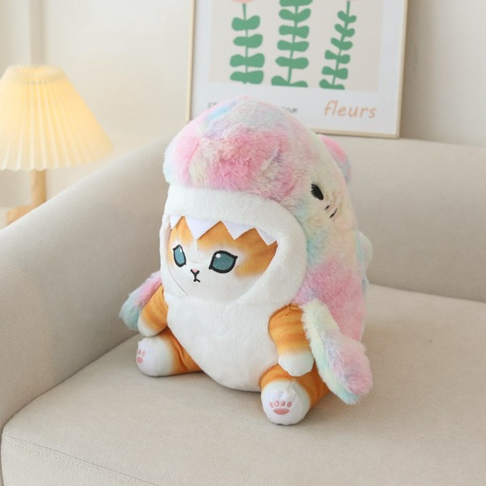 Heers Sevimli Köpekbalığı Kedi Kızarmış Karides Kedi Peluş Bebek Oyuncaklar Karikatür Kedi Cosplay Köpekbalığı Renkli Hayvan Yastığı Çocuklar Için ... Peluş Oyuncaklar Fiyatı