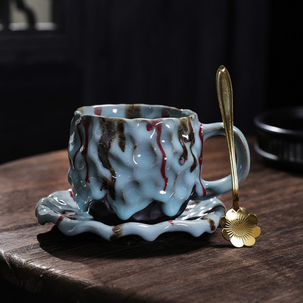 Heers Vintage Japon Kupa Fırın Dönüştürülmüş El Yapımı Taş Eşya Kahve Fincanı Erkek ve Kadın Çay Fincanları Seramik Yaratıcı Çift Kupa Bardakları (... Fincan / Bardak / Kahve Takımı Fiyatı