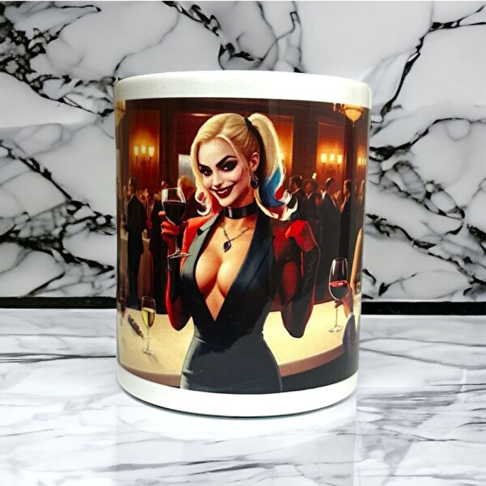 Heg Store Harley Quinn Desenli Baskılı Kupa - Beyaz Fincan / Bardak / Kahve Takımı Fiyatı