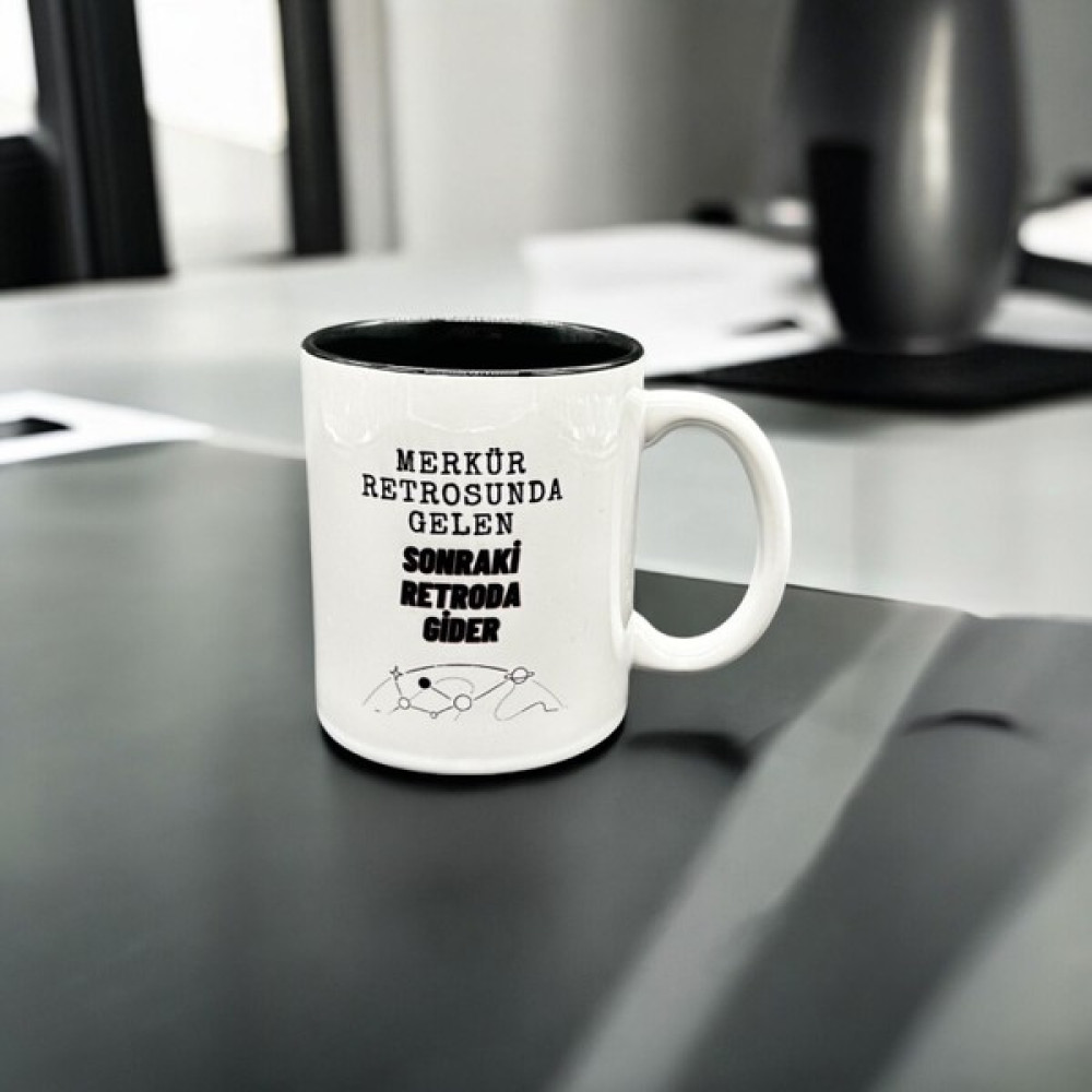 Heg Store Merkür Retrosunda Gelen Sonraki Retroda Gider Yazılı Baskılı Kupa - Beyaz Oto Boyaları Fiyatı