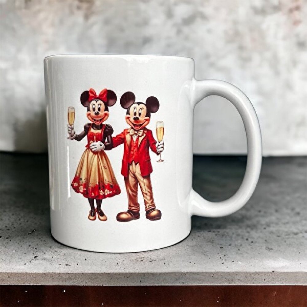 Heg Store Mickey ve Minnie Mouse Baskılı Kupa - Beyaz Fincan / Bardak / Kahve Takımı Fiyatı