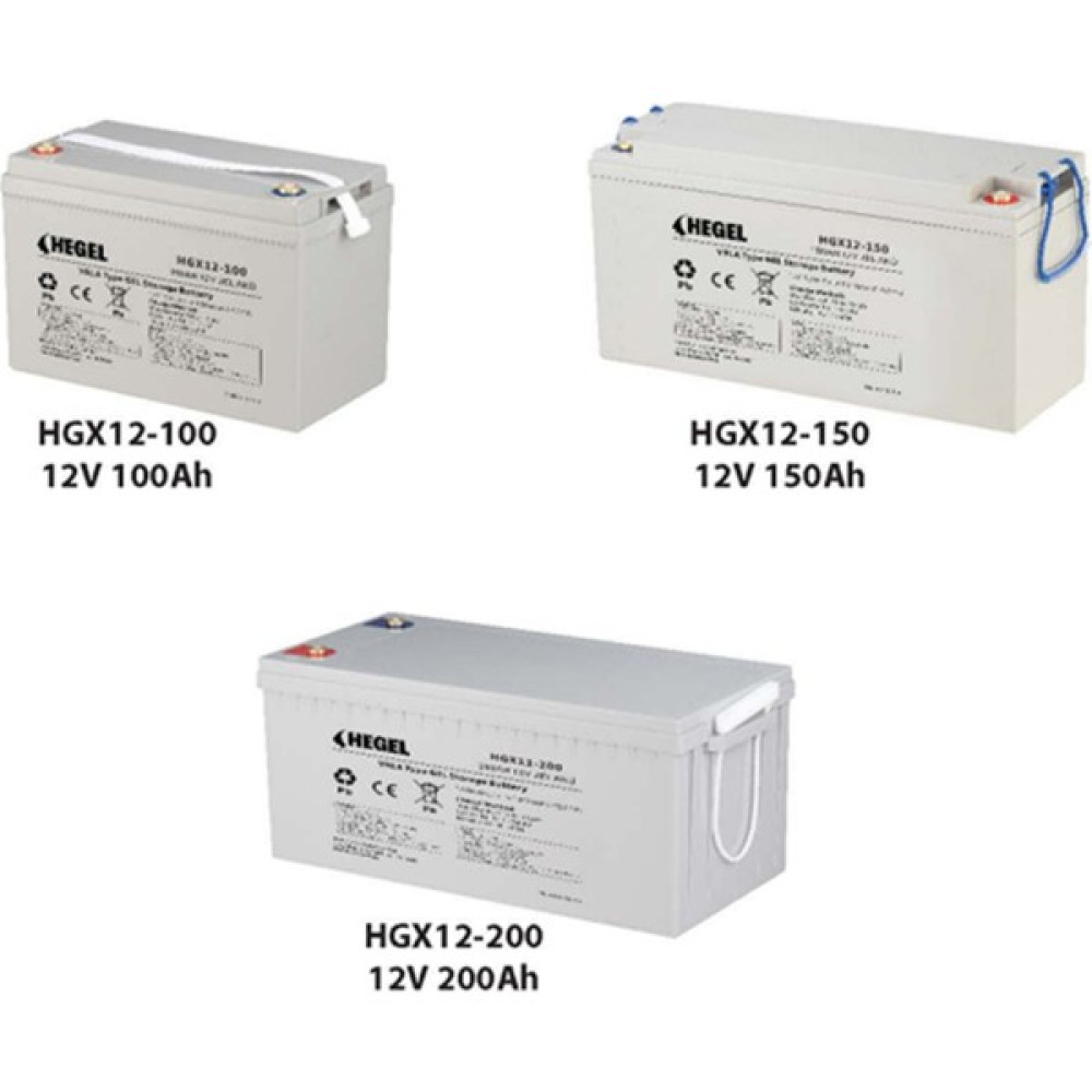 Hegel 12V 200 Ah Solar Jel Akü - 12 Volt 200 Amper Solar Jel Akü Akü Fiyatı