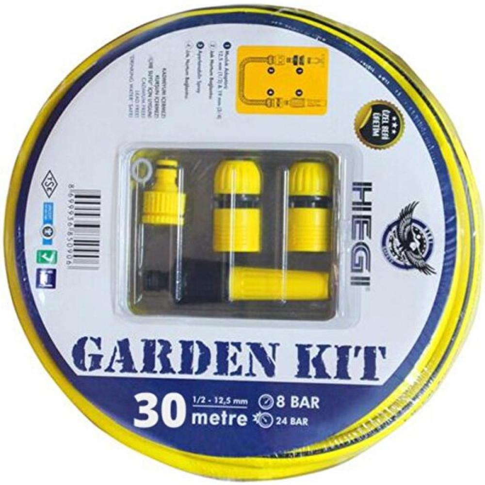 Hegi Garden Kit 30mt 1/2" 12.5 mm(Bahçe Hortumu) - 30 m Bahçe Malzemeleri Fiyatı