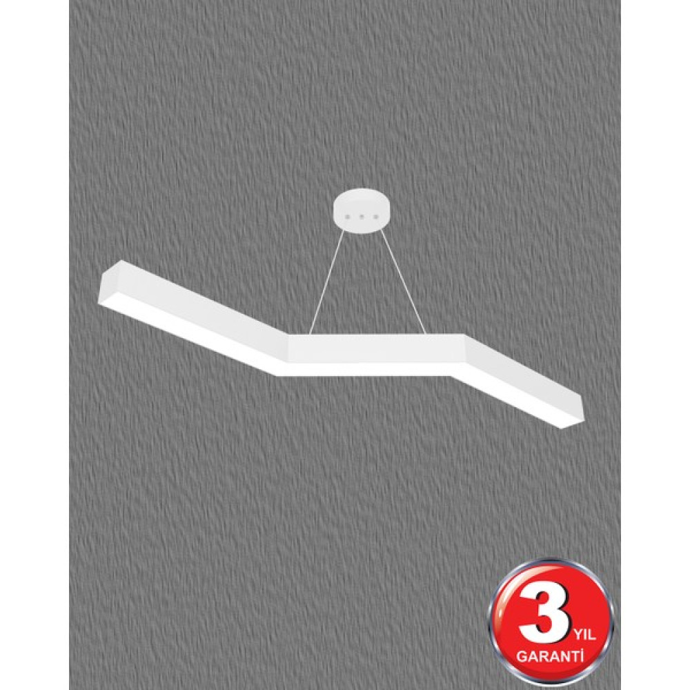Hegza Lighting Gabbiano - Ledli Modern Sarkıt Linear LED Avize Salon Mutfak Oturma Odası Yatak Odası Antre Hol LED - Beyaz - Gün Işığı (4000K) Avize Fiyatı
