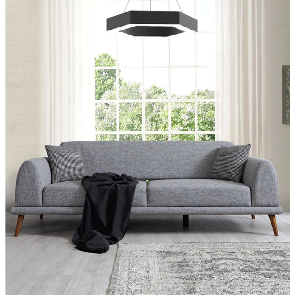 Hegza Lighting Hexagon (Siyah Kasa, Sarı Işık) Ledli Modern Avize - 1'li - Siyah Avize Fiyatı