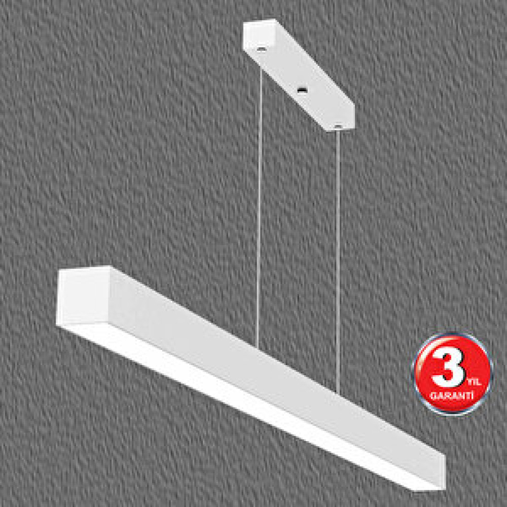 Hegza Lighting Lineer 100cm, Beyaz Kasa, Gün Işığı, Ledli Modern Led Avize, Salon, Mutfak, Oturma Yatak Odası, Sarkıt, Lineer Gün Işığı 4000K Avize Fiyatı