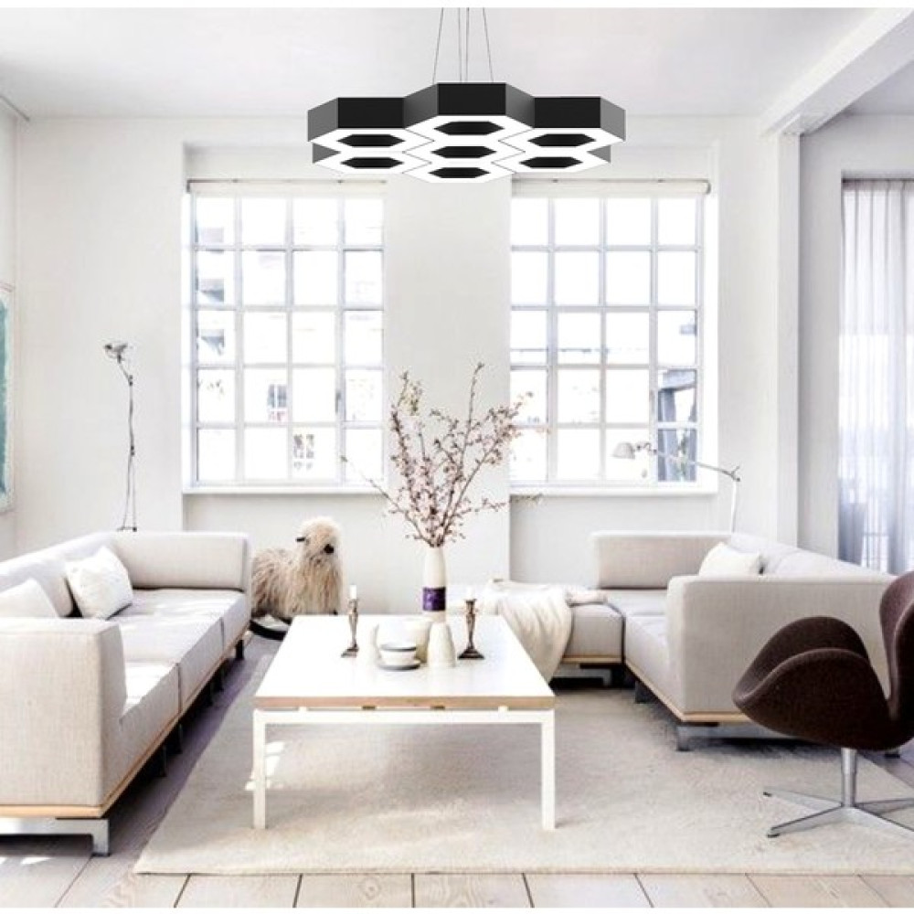 Hegza Lighting Mıele (Siyah Kasa, Sarı Işık) Ledli Modern Avize - Siyah - 1'li Avize Fiyatı