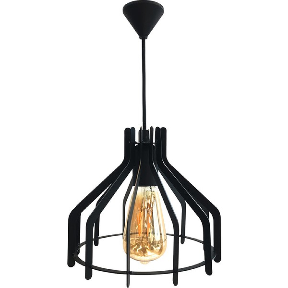 Hegza Lighting Nido - Siyah Tekli Sarkıt Retro Modern Avize, Salon, Mutfak, Antre, Hol Avize, Ledli, LED Avize Fiyatı