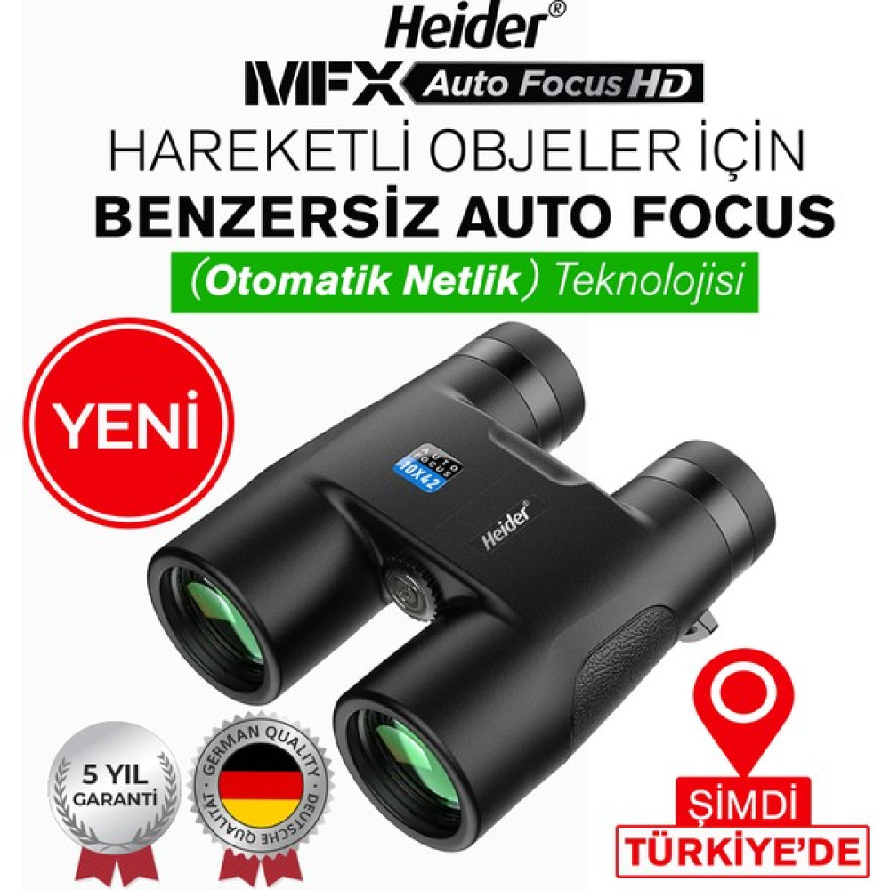 Heider Yeni Heider Mfx Auto Focus Hd Dürbün (Otomatik Odaklama - Netlik) Dürbünler Fiyatı