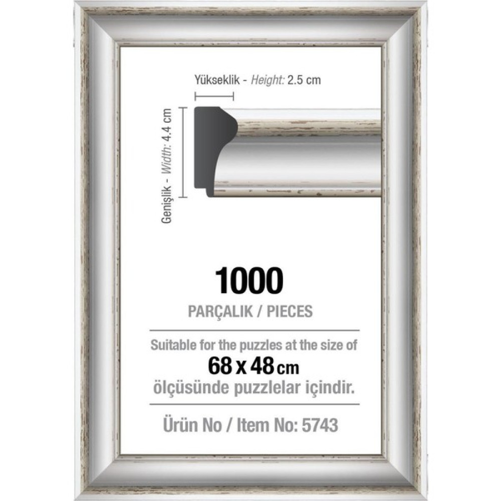 Heidi 1000' Lik Beyaz 68 x 48 cm (43 mm ) Puzzle Çerçevesi - 11 Puzzle & Aksesuarları Fiyatı