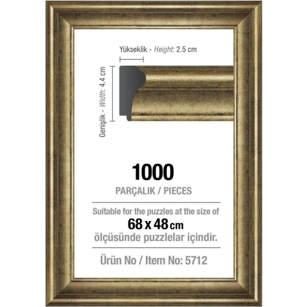 Heidi 1000' Lik Gümüş 68 x 48 cm (43 Mm) Puzzle Çerçevesi - 12 Puzzle & Aksesuarları Fiyatı