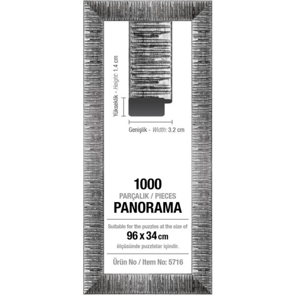 Heidi 1000' Lik Panorama Gümüş 96 x 34 cm (30 Mm) Puzzle Çerçevesi - 5 Puzzle & Aksesuarları Fiyatı