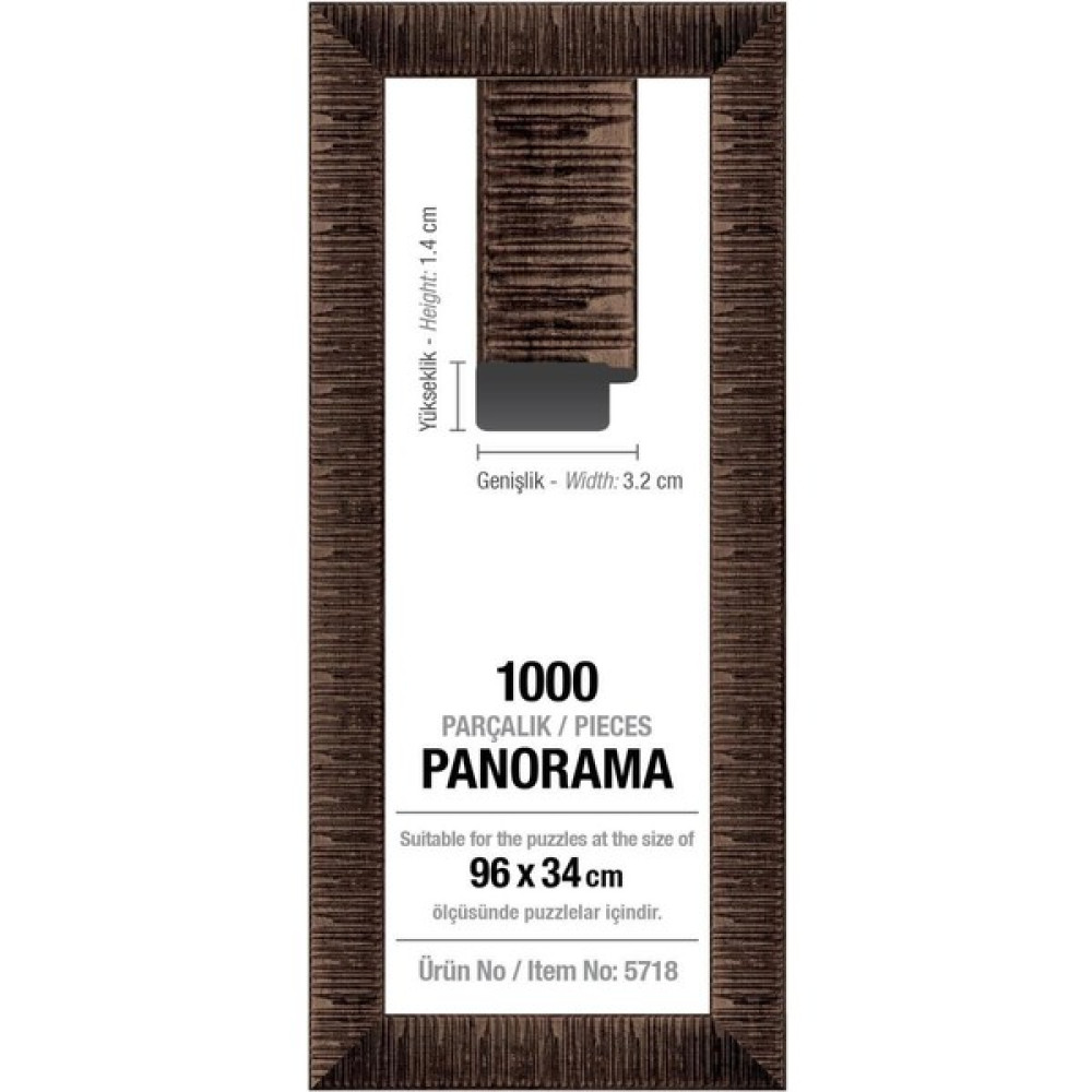 Heidi 1000' Lik Panorama Kahverengi 96 x 34 cm (30 Mm) Puzzle Çerçevesi - 9 Puzzle & Aksesuarları Fiyatı