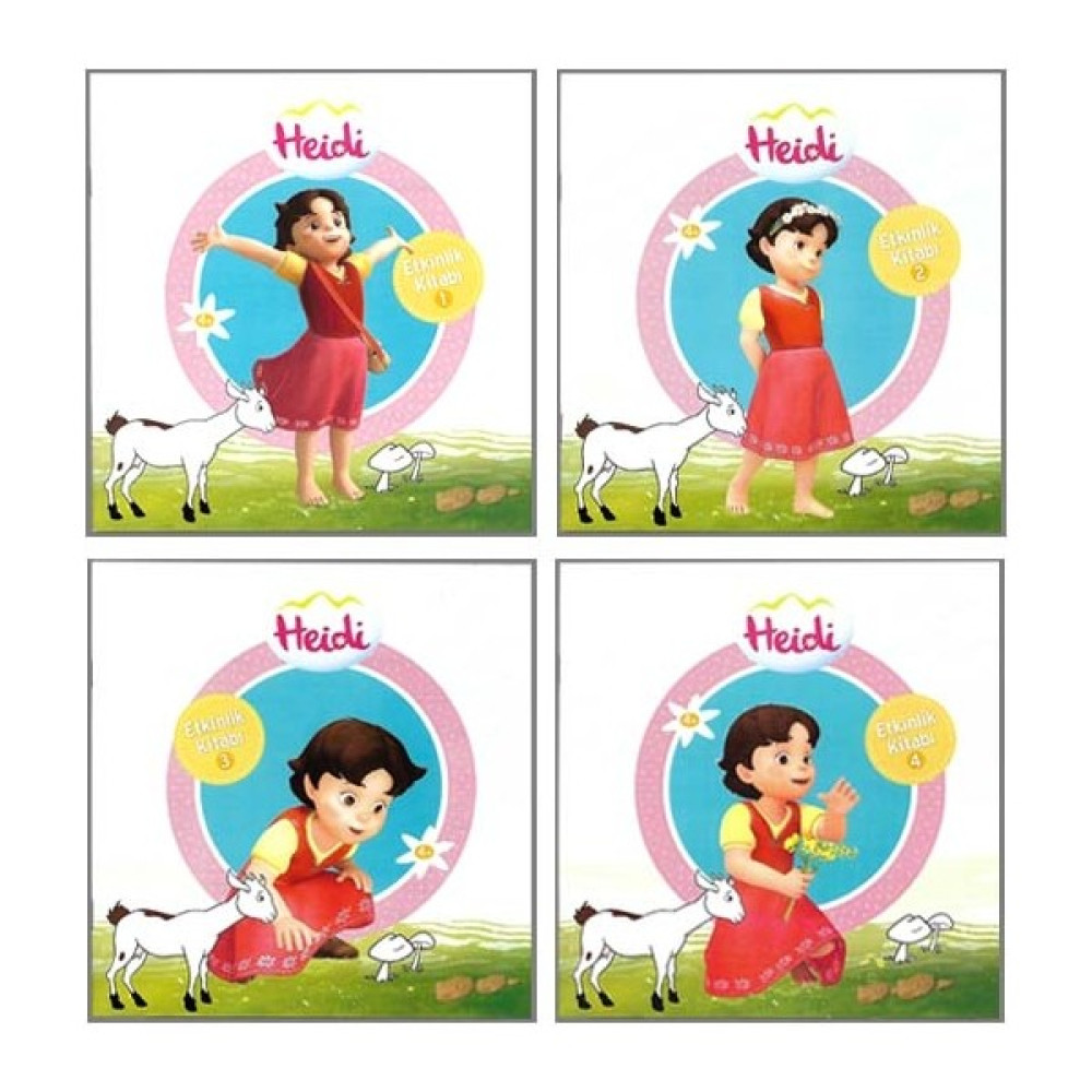 Heidi Etkinlik Kitabı Set 1-4 (Çocuk Kitap) Zeka Geliştirici Kitaplar Fiyatı