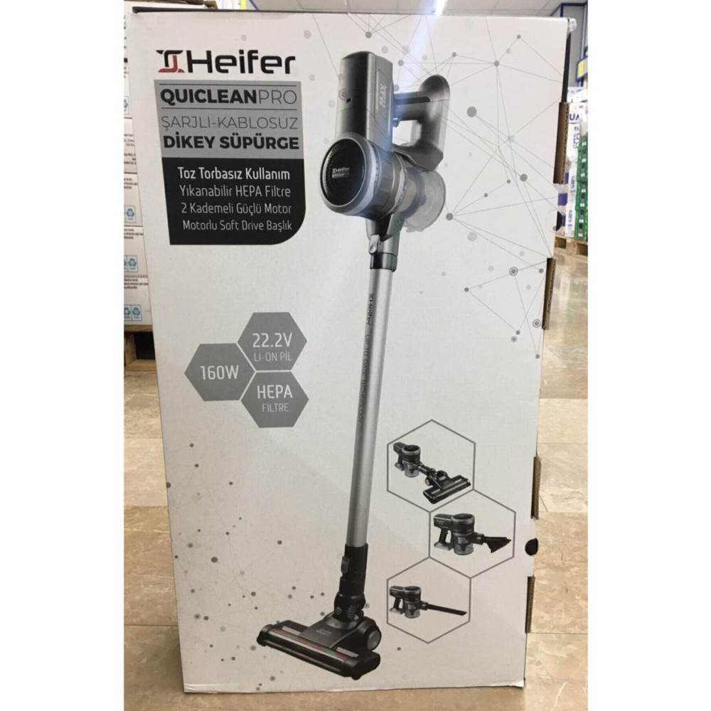 Heifer Quıclean Pro 22.2 V Kablosuz Dikey Şarjlı Süpürge. Elektrikli Süpürgeler Fiyatı