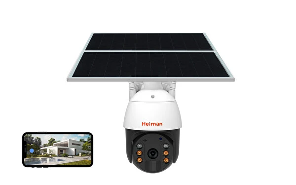 Heiman Hm-848 4G SİM Kartlı 7/24 Sürekli Kayıt Solar Panelli Güneş Enerjili Kamera Güvenlik Kameraları Fiyatı